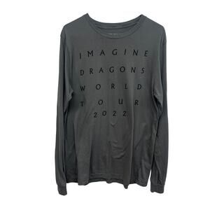 Band Tee Gray Long Sleeve Shirt Imagine Dragons 2022 World Tour Men’s L
